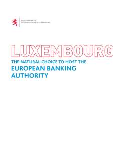 Luxembourg: The natural choice to host the European banking authority
