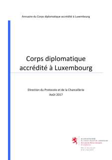 Annuaire du corps diplomatique accrédité à Luxembourg
